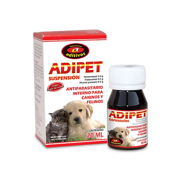 ADIPET-SUSPENSION-20ML ADIPET SUSPENSIÓN - Antiparasitario interno para CANINOS y FELINOS - 20ml - Imagen 1