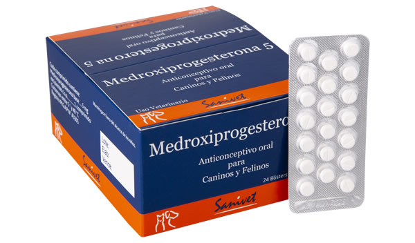 medroxiprogesterona Medroxiprogesterona 5mg (20 Comprimidos) // Anticonceptivo oral para Caninos & Felinos// - Imagen 1