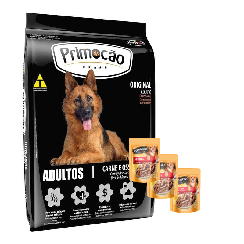 PRIMO NEGRA + SALSAS PRIMOCAO Original (Negra) Perro adulto X 20+2Kg + 3 SALSAS (OFERTA) - Imagen 1