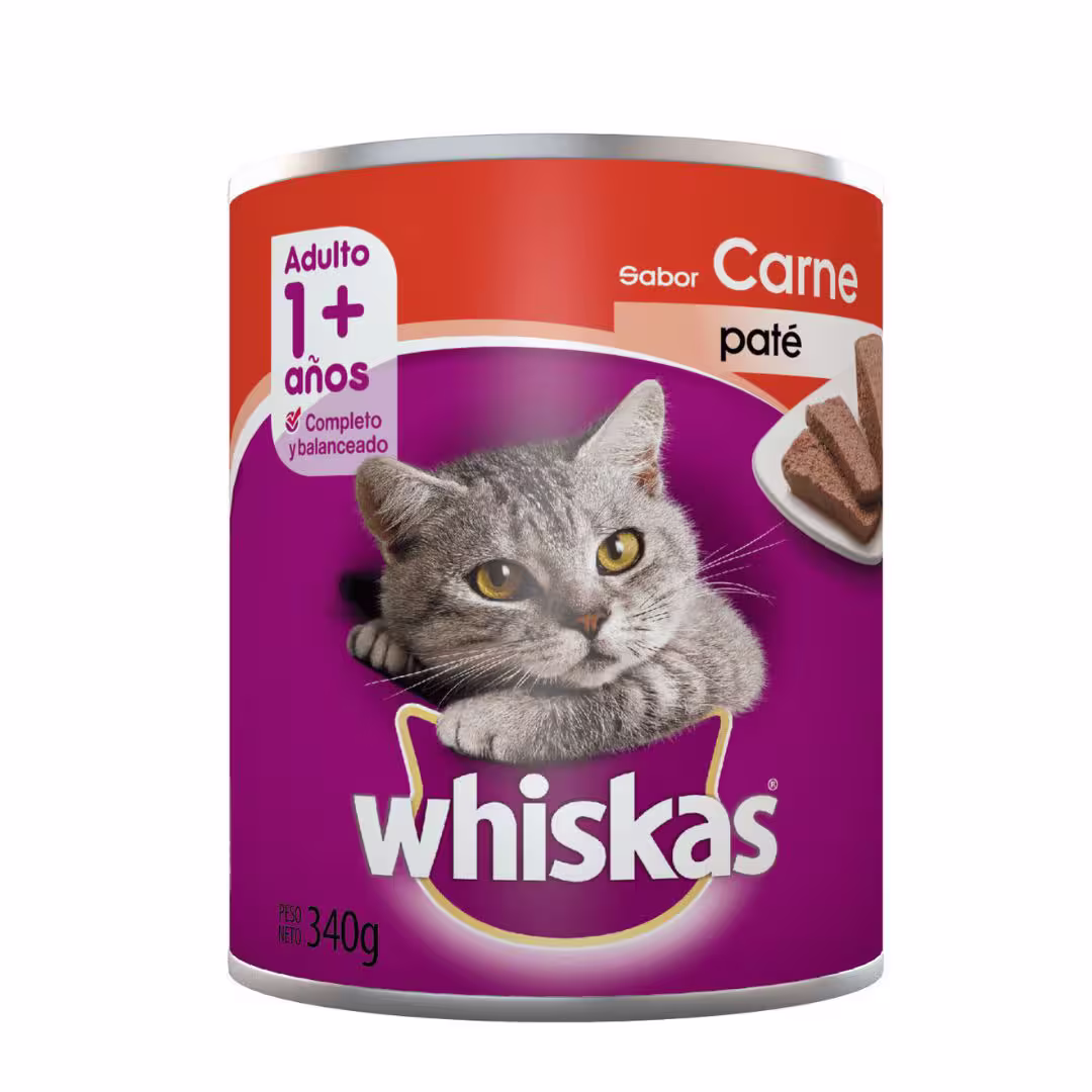 0001214_lata-pate-whiskas-carne-340-gr Pate WHISKAS 340gr SABOR CARNE - Imagen 1