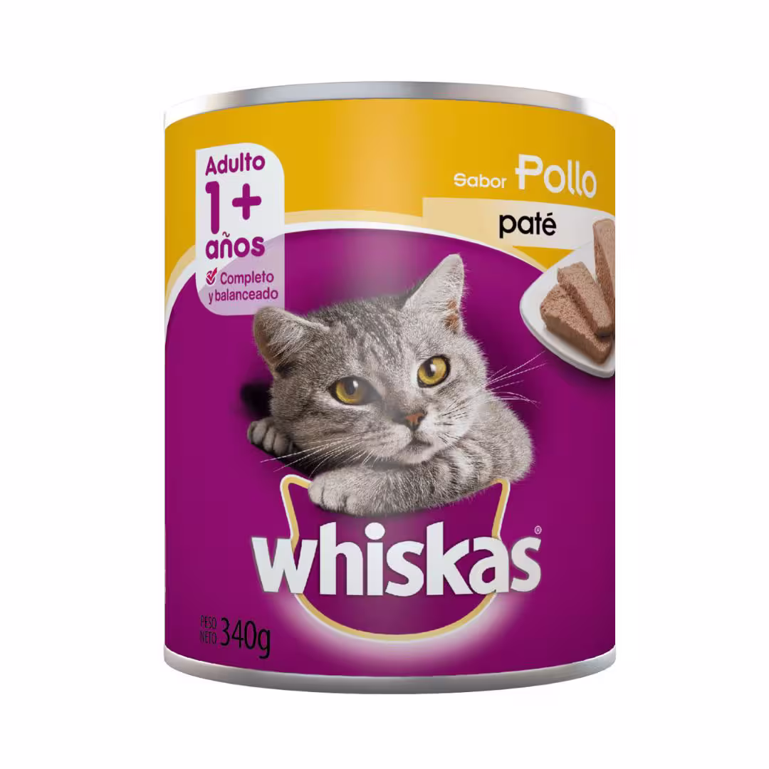 0001234_lata-pate-whiskas-pollo-340-grs Pate WHISKAS 340gr SABOR Pollo - Imagen 1
