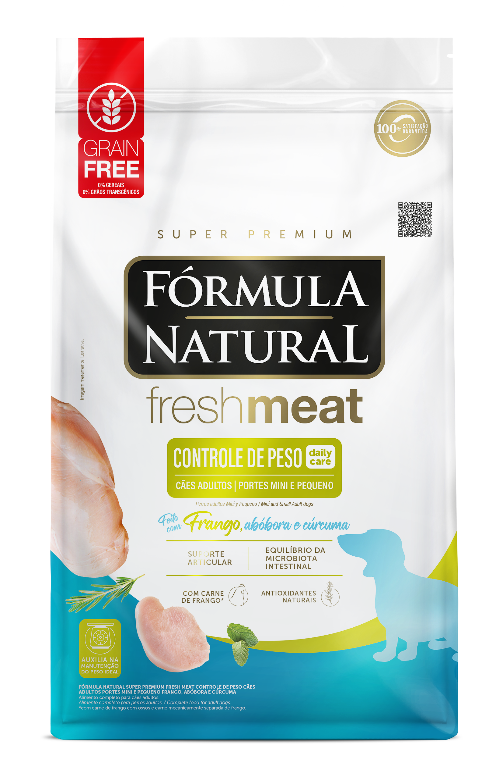 Fórmula Natural FRESH MEAT Control de Peso Perros Adultos Mini y Razas Pequeñas Pollo, Calabaza y Cúrcuma - Imagen 1