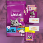 WHISKAS PESCADO 8 KG + 6 SALSAS + SNACK WHISKAS !!!!